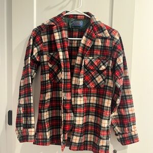 Pendleton Vintage Red and Green Plaid Wool Jacket